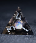 URWizards D&D Starry Liquid Heart Resin Engraved Dice Set Smoky - Urwizards
