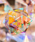 URWizards Dnd Dichroic Prism  Glass D20 Dice Triforce Style - Urwizards