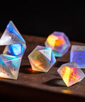 URWizards Dnd Dichroic Prism  Glass Raised Dice Set Royal Style - Urwizards