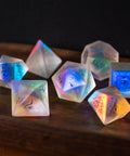 URWizards Dnd Dichroic Prism  Glass Raised Dice Set Royal Style - Urwizards