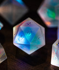 URWizards Dnd Dichroic Prism  Glass Raised Dice Set Royal Style - Urwizards