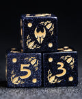 URWizards Blue Sandstone Engraved Dice Set Paladin - Urwizards