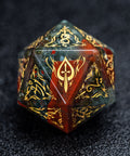 URWizards D&D Blood stone Engraved Dice Set Blood Hunter Style - Urwizards
