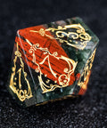 URWizards D&D Blood stone Engraved Dice Set Blood Hunter Style - Urwizards