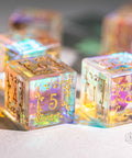 URWizards Dnd Engraved Dichroic Prism  Glass D6 Dice Plant Vine - Urwizards