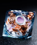 URWizards D&D Starry Liquid Heart Resin Engraved Dice Set Copper Flakes - Urwizards