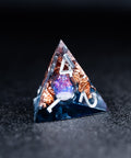 URWizards D&D Starry Liquid Heart Resin Engraved Dice Set Copper Flakes - Urwizards