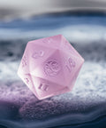 URWizards Dnd Pink Tourmaline Raised Dice Set Moon Star Style - Urwizards