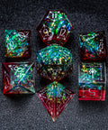 URWizards D&D Resin Toxic Engraved Dice Set Cleric Style - Urwizards