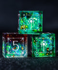 URWizards D&D Resin Toxic Engraved Dice Set Cleric Style - Urwizards