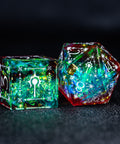 URWizards D&D Resin Toxic Engraved Dice Set Cleric Style - Urwizards