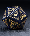URWizards D&D Blue Sandstone Engraved Dice Set Cleric Style - Urwizards