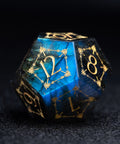 URWizards D&D Labradorite Engraved Dice Set Cleric Style - Urwizards