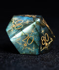URWizards D&D Labradorite Engraved Dice Set Cleric Style - Urwizards