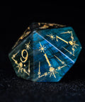 URWizards D&D Labradorite Engraved Dice Set Cleric Style - Urwizards