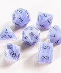 URWizards Dnd Blue Lace Agate Gemstone Engraved Dice Set - Urwizards
