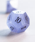 URWizards Dnd Blue Lace Agate Gemstone Engraved Dice Set - Urwizards