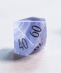 URWizards Dnd Blue Lace Agate Gemstone Engraved Dice Set - Urwizards