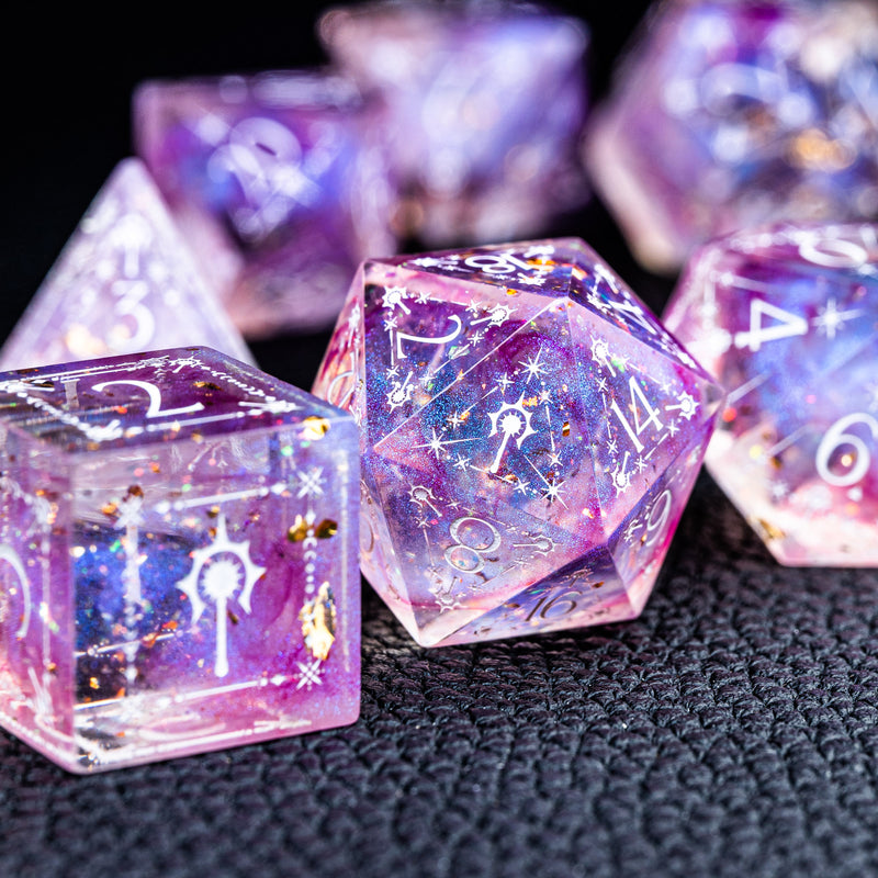 URWizards D&D Fairy Resin Engraved Dice Set Cleric Style - Urwizards