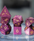 URWizards Dnd Purpleheart Wood Dice Set Moon Style - Urwizards