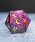 URWizards Dnd Purpleheart Wood Dice Set Moon Style - Urwizards
