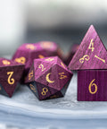 URWizards Dnd Purpleheart Wood Dice Set Moon Style - Urwizards
