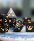 URWizards Dnd Ebony Wood Dice Set - Urwizards