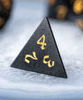 URWizards Dnd Ebony Wood Dice Set Dragon Style - Urwizards