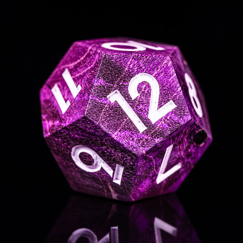 URWizards D&D Stabilized Wood Dice Set Purple - Urwizards