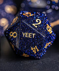 URWizards Dnd Blue Sandstone Engraved Dice Set YEET & F*CK - Urwizards