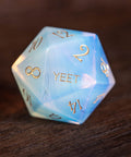 URWizards Dnd Opalite Engraved Dice Set YEET & F*CK - Urwizards