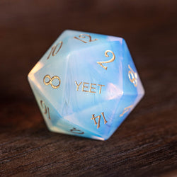 URWizards Dnd Opalite Engraved Dice Set YEET & F*CK - Urwizards