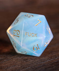URWizards Dnd Opalite Engraved Dice Set YEET & F*CK - Urwizards