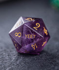 URWizards Dnd Amethyst Gemstone Engraved Dice Set YEET&F*CK - Urwizards
