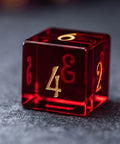 URWizards Dnd Garnet Glass Engraved Dice Set YEET & F*CK - Urwizards