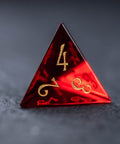 URWizards Dnd Garnet Glass Engraved Dice Set YEET & F*CK - Urwizards