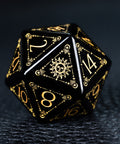 URWizards D&D Obsidian Engraved Dice Set Tarot - Urwizards