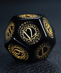 URWizards D&D Obsidian Engraved Dice Set Tarot - Urwizards