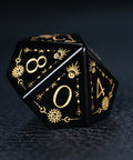 URWizards D&D Obsidian Engraved Dice Set Tarot - Urwizards
