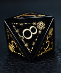URWizards D&D Obsidian Engraved Dice Set Tarot - Urwizards