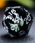 URWizards Inner-dice Handmade Sharp Edge Resin Dice Set -lilies of the valley- - Urwizards
