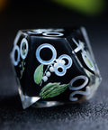 URWizards Inner-dice Handmade Sharp Edge Resin Dice Set -lilies of the valley- - Urwizards