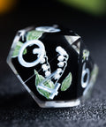 URWizards Inner-dice Handmade Sharp Edge Resin Dice Set -lilies of the valley- - Urwizards