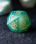 URWizards Dnd Green Agate Engraved Dice Set Unicorn Style - Urwizards