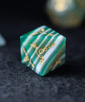URWizards Dnd Green Agate Engraved Dice Set Unicorn Style - Urwizards