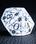 URWizards D&D White Howlite Engraved Dice Set Tarot - Urwizards