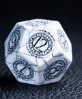 URWizards D&D White Howlite Engraved Dice Set Tarot - Urwizards