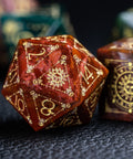 URWizards D&D Indian Agate Engraved Dice Set Tarot - Urwizards