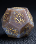 URWizards D&D Indian Agate Engraved Dice Set Tarot - Urwizards