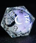 URWizards D&D Starry Liquid Heart Resin Engraved Dice Set Tarot - Urwizards